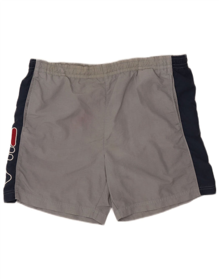 Fila Mens Graphic Sport Shorts Grande Gris Colorblock