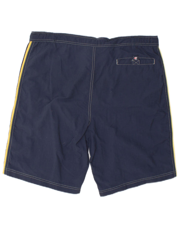 Champion Bañador con estampado gráfico para hombre, talla grande, color azul marino