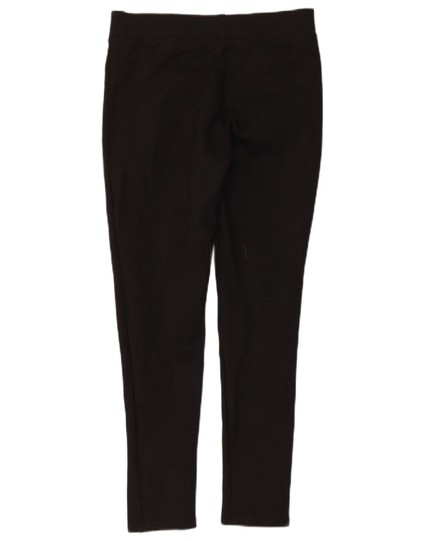 Zara Mujer Pantalón Cropped Slim Medium W28 L25 Viscosa Negra