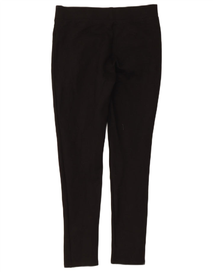 Zara Mujer Pantalón Cropped Slim Medium W28 L25 Viscosa Negra