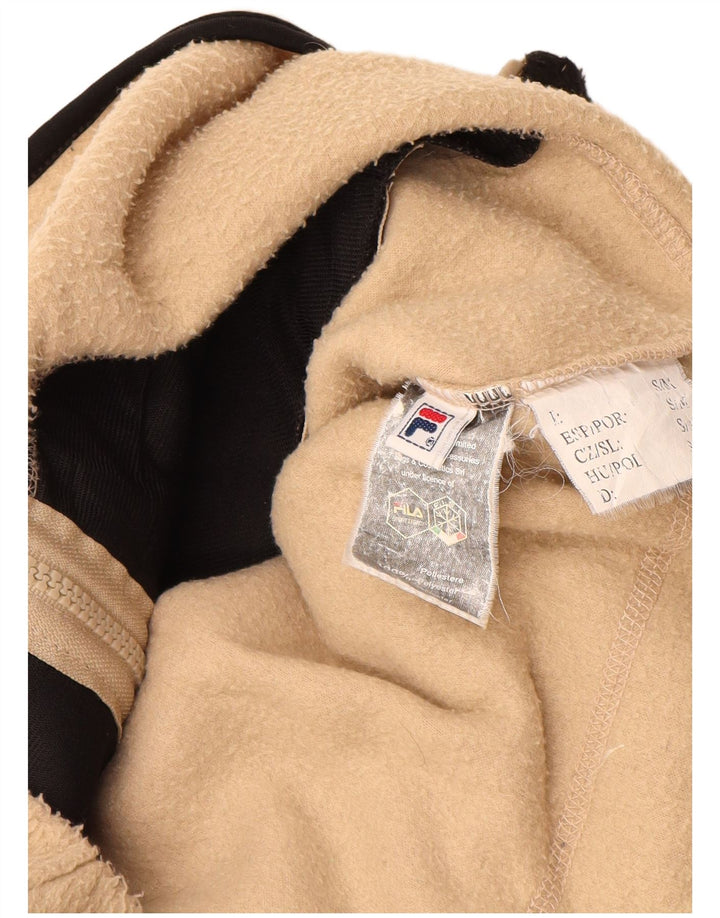 Fila Mens Italia Fleece Jacket UK 36 Small Beige Colorblock Poliéster