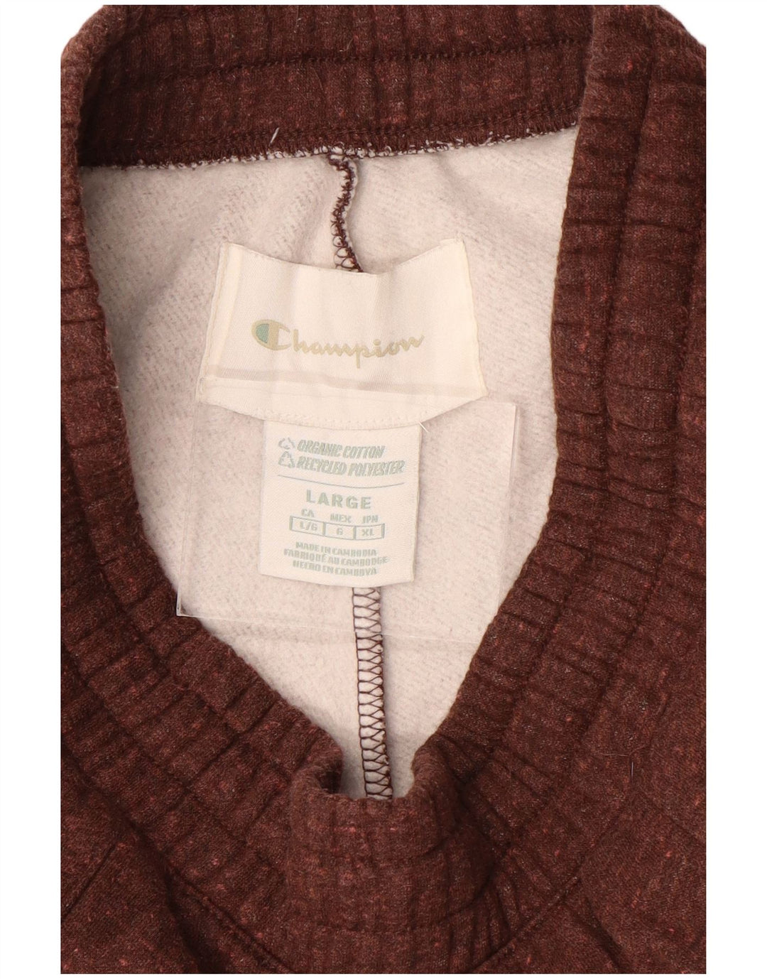 Champion Pantalones De Chándal Para Mujer UK 44 Large Marrón Moteado De Algodón