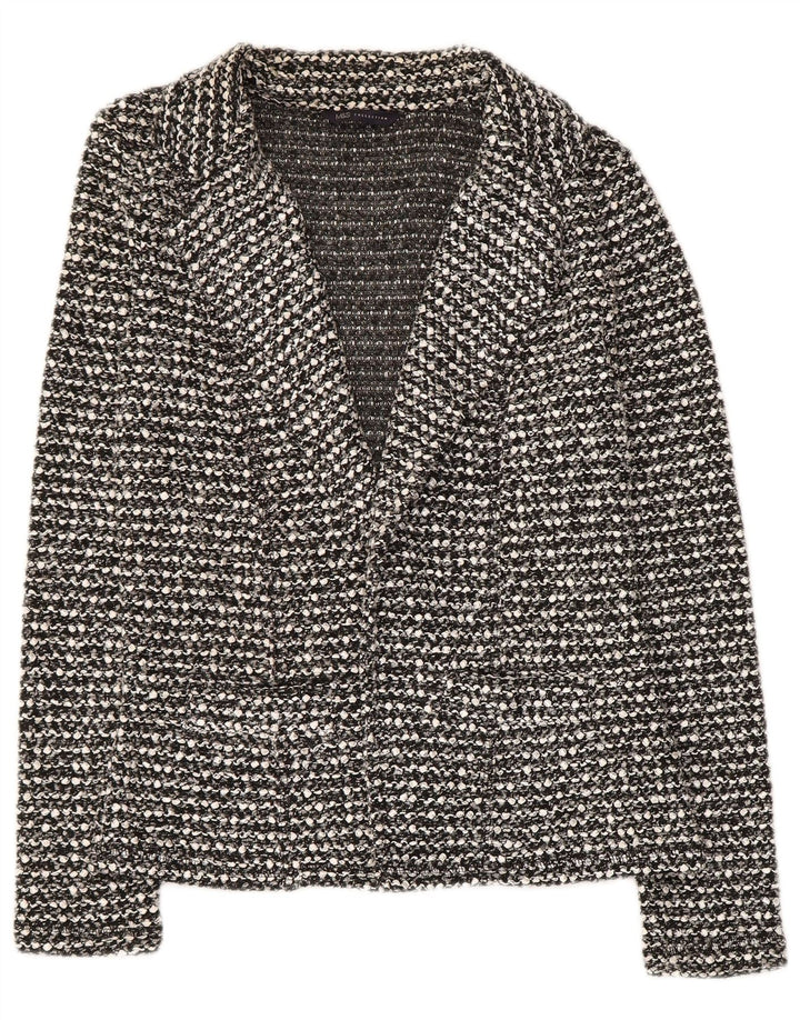 Marks & Spencer Chaqueta tipo blazer abierta para mujer UK 8 Small Black Moteado