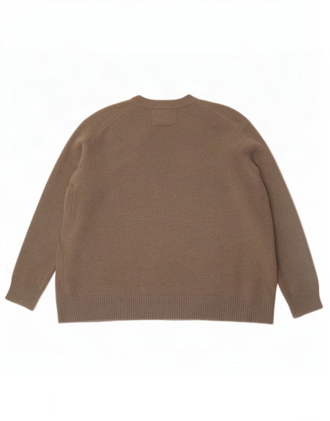 Zara Suéter oversize con cuello en V para mujer UK 44 Medium Khaki Cashmere