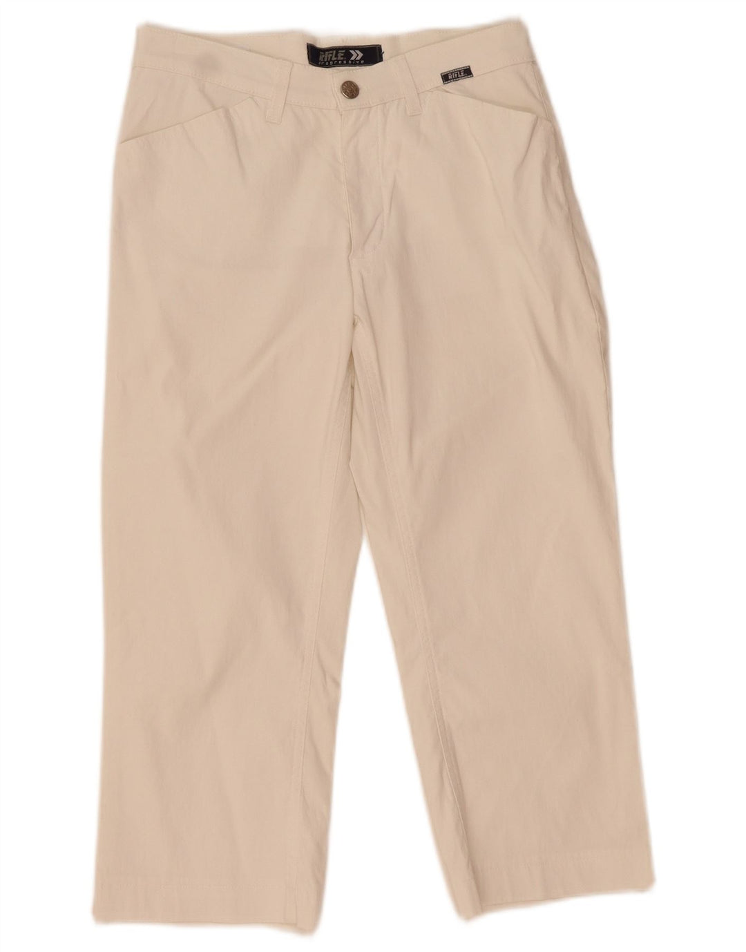Pantalón Capri Recto Mujer Rifle W30 L20 Poliamida Blanco