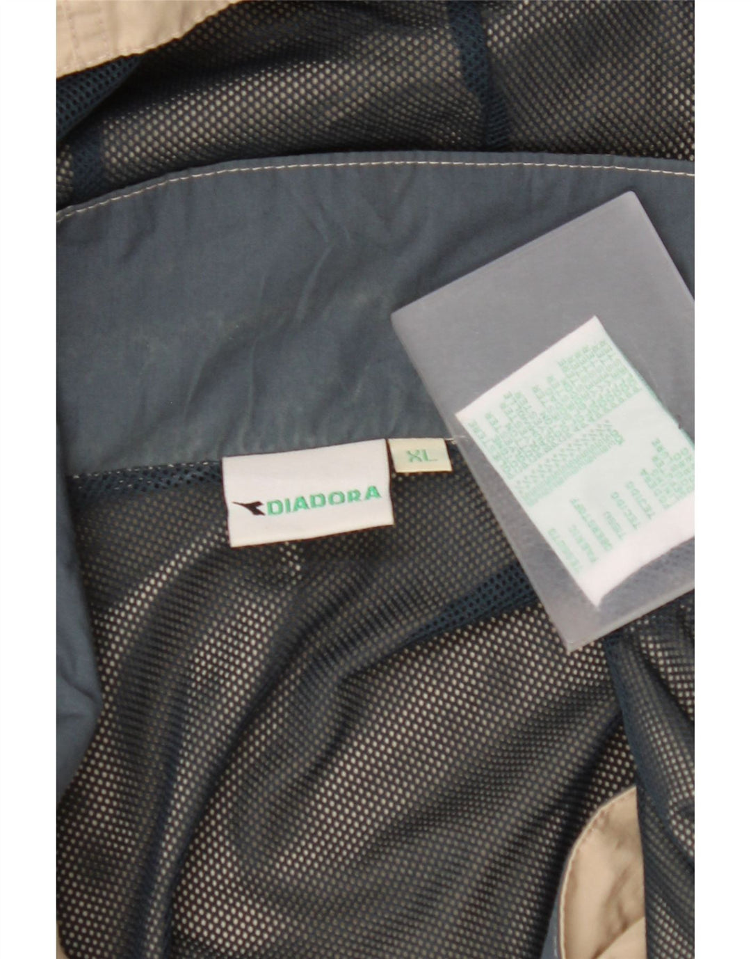 DIADORA Chubasquero con capucha para hombre ES 42 XL Beige Poliéster