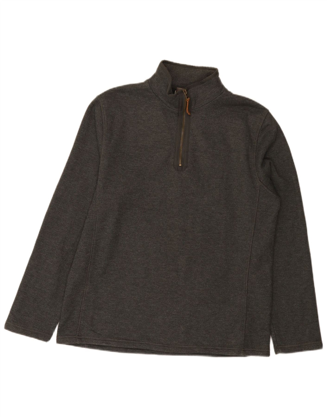 Sudadera con cuello y cremallera para hombre Mountain Warehouse Jersey de algodón gris medio