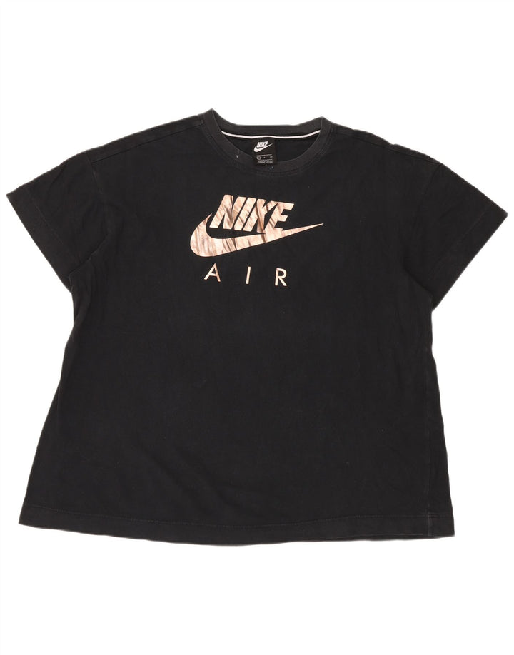 NIKE Camiseta gráfica extragrande para mujer UK 10 Small Black