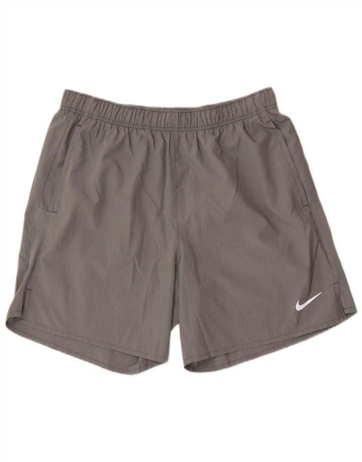 Nike - Pantalones cortos deportivos Dri Fit para hombre, poliéster gris grande