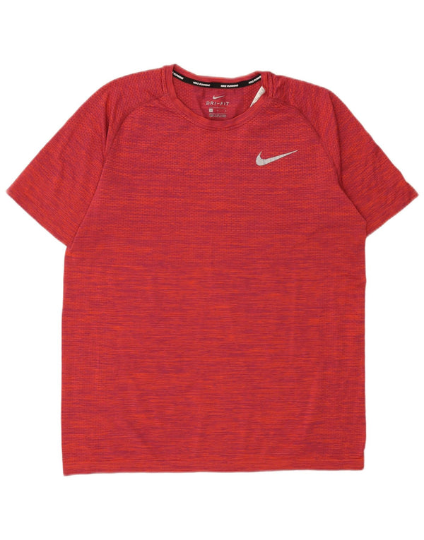 Camiseta Nike Dri Fit para hombre, talla grande, nailon rojo
