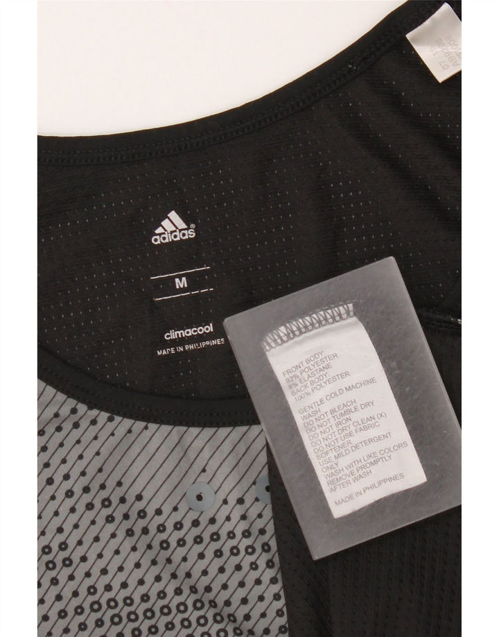Adidas Mens Climacool Vest Top Medio Negro Rayas Poliéster