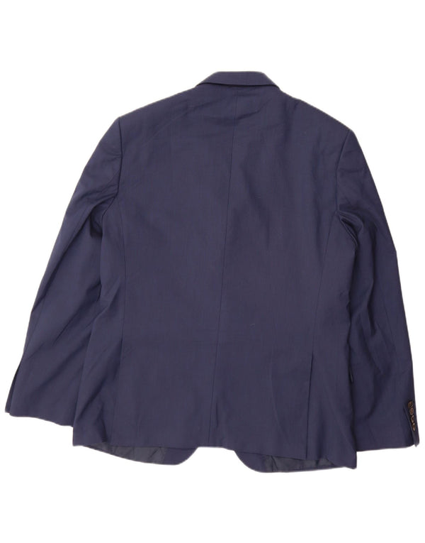 Marks & Spencer Chaqueta tipo blazer de 2 botones para hombre UK 42 Grande Poliéster azul marino