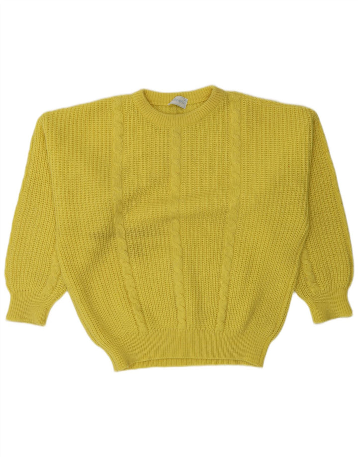 Pulloveria Jersey con cuello barco para hombre, talla grande, color amarillo