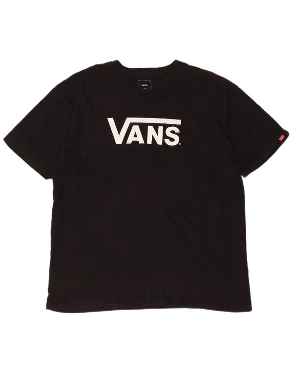 Vans Camiseta gráfica de corte clásico para hombre Top XL Algodón negro