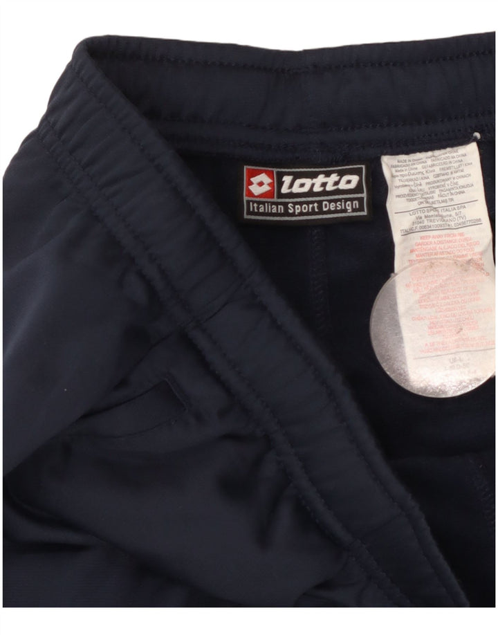 Lotto Hombre Pantalones De Chándal Gráfico Grande Poliéster Azul Marino