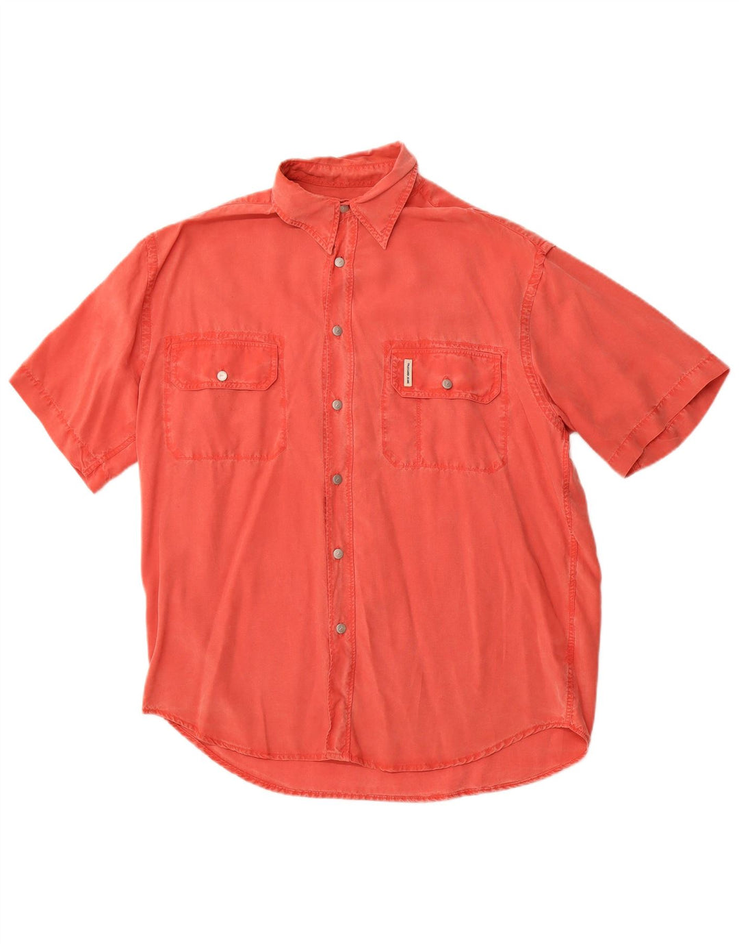 TRUSSARDI JEANS Camisa Manga Corta Hombre Lyocell Rojo Mediano