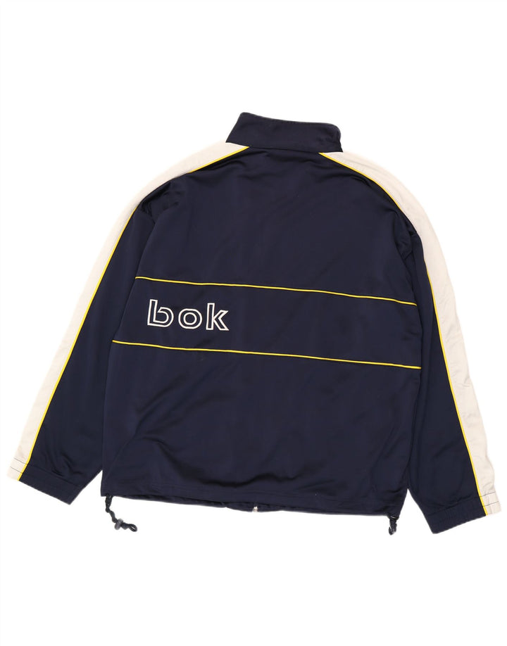 Reebok - Chaqueta de chándal con gráfico para hombre, color azul marino mediano