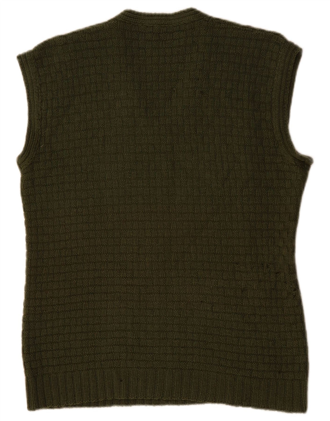 VINTAGE Chaleco de mujer Camiseta sin mangas Reino Unido 14 Verde Medio