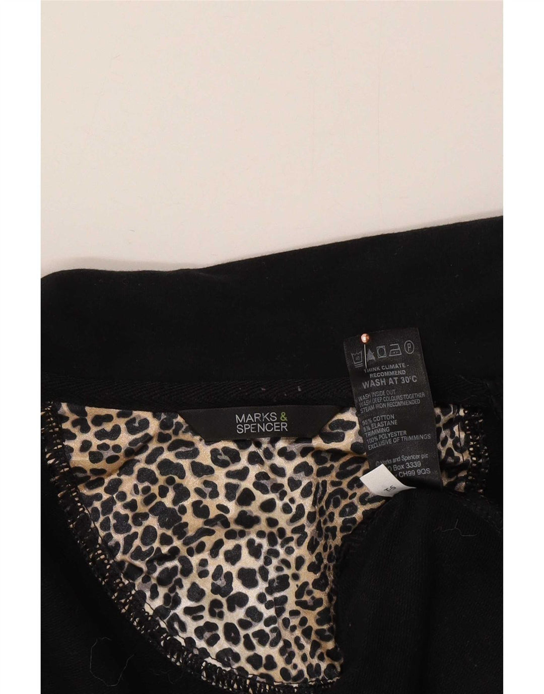 Marks & Spencer Chaqueta Bomber para Mujer UK 14 Mediana Algodón Negro