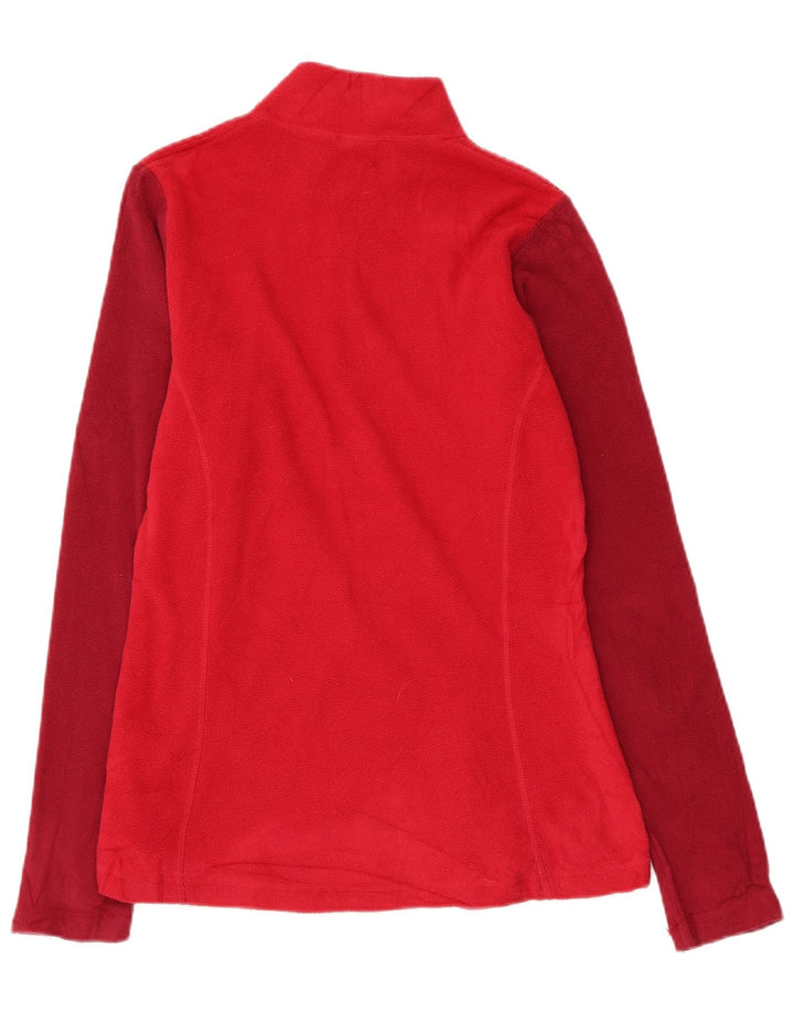 HELLY HANSEN Womens Regular Fit Fleece Jumper UK 14 Medium Red Colourblock
