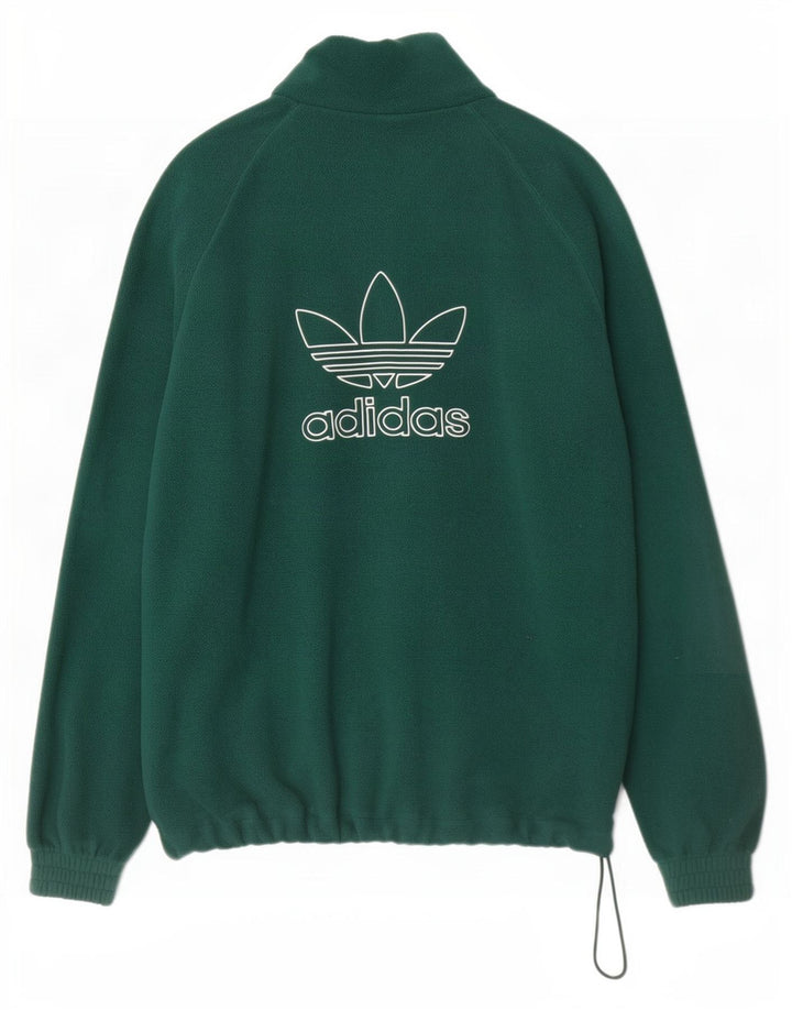 Adidas Hombre Graphic Fleece Jumper Small Verde Poliéster