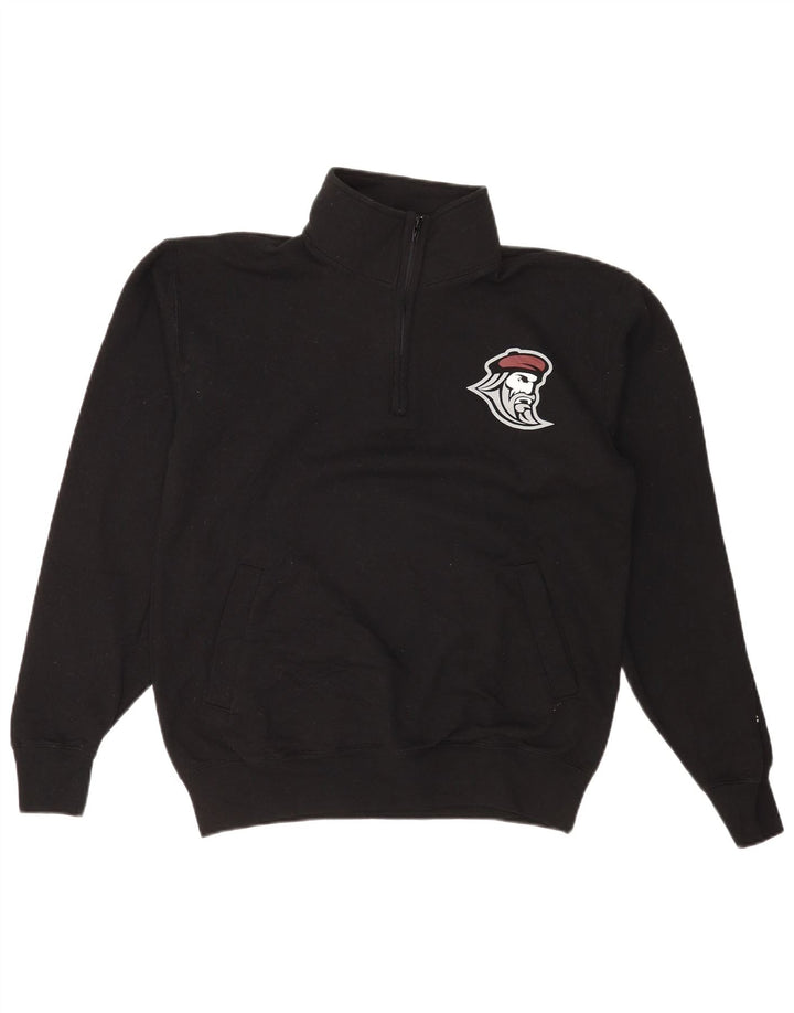 Champion Sudadera Con Cuello Y Cremallera Gráfica Para Hombre Jersey De Algodón Negro Mediano