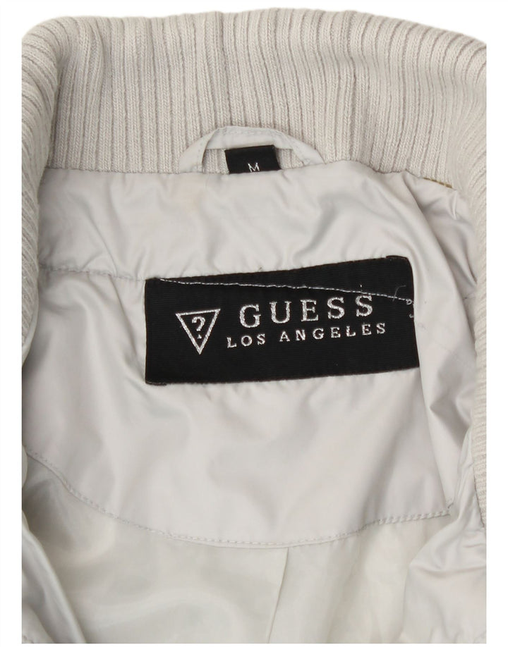 Guess Abrigo acolchado para mujer UK 44 Poliéster blanco mediano