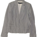 FRENCH CONNECTION Chaqueta tipo blazer para mujer UK 10 Small Blue Pinstripe