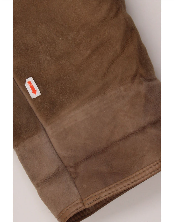 Vintage mujer shearling abrigo EU 42 grande beige shearling