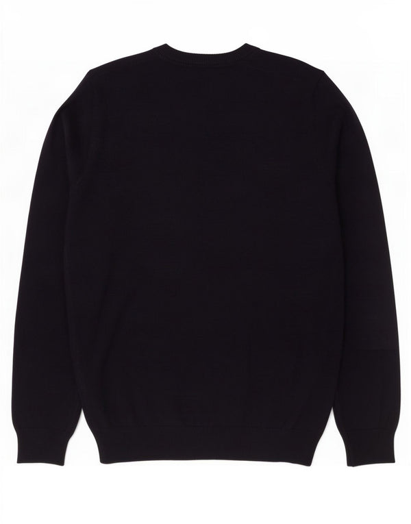 Marks & Spencer Jersey de cuello redondo para hombre de algodón azul marino mediano