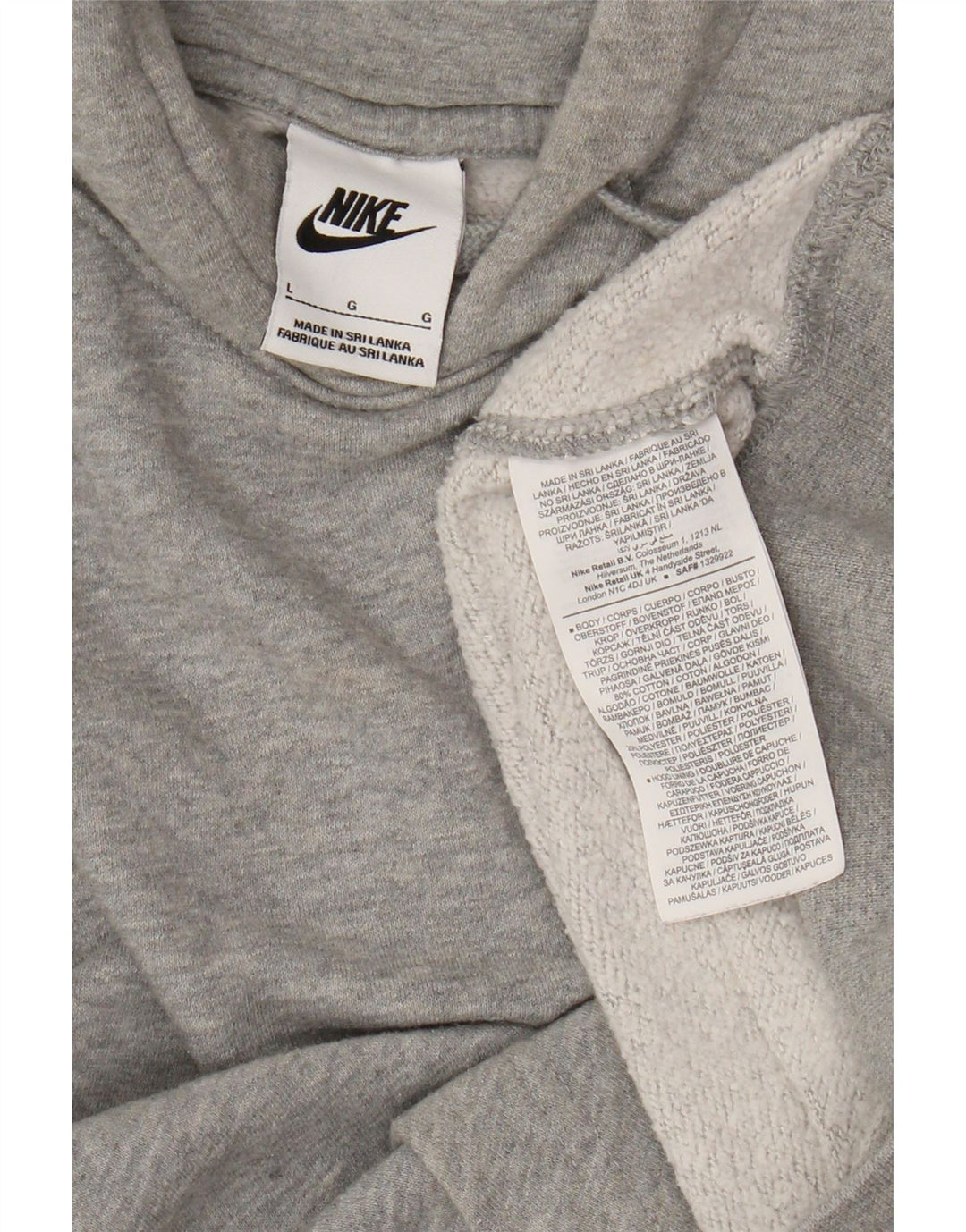 Nike - Sudadera con capucha para hombre, talla grande, algodón gris