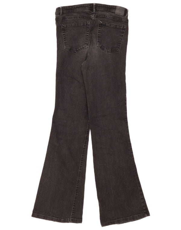 ZARA Womens Flared Jeans EU 38 Small W28 L29 Black