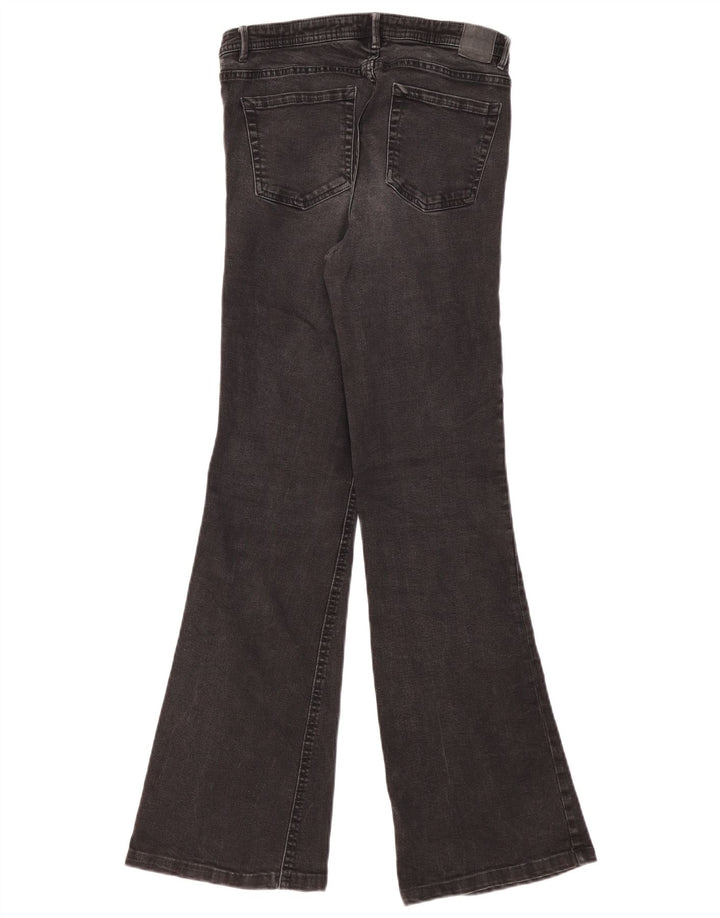 ZARA Vaqueros Acampanados Mujer EU 38 Small W28 L29 Negro