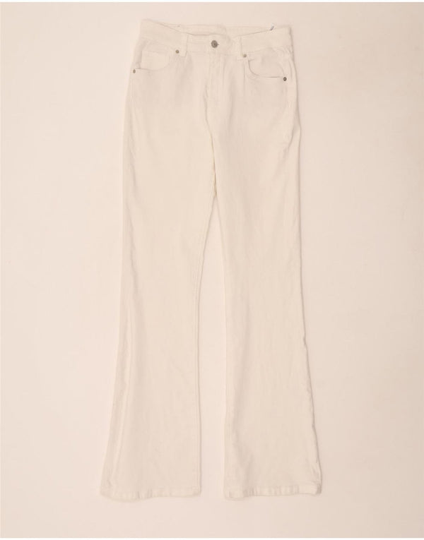 Massimo Dutti Vaqueros Bootcut Mujer EU 40 Medium W30 L34 Blanco Algodón