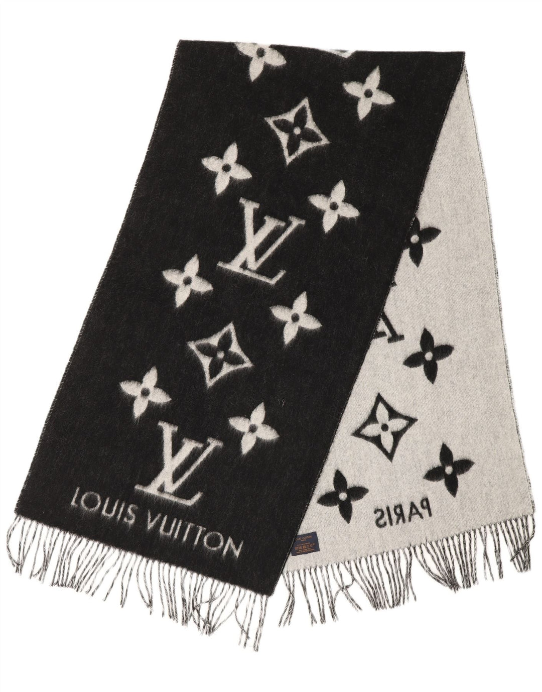 Louis Vuitton Bufanda rectangular con gráfico para mujer Talla única Diseñador negro