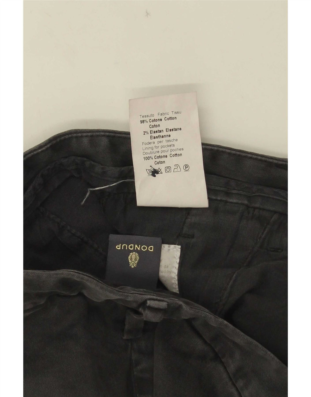 Dondup Pantalón chino ajustado para hombre W36 L31 Algodón gris