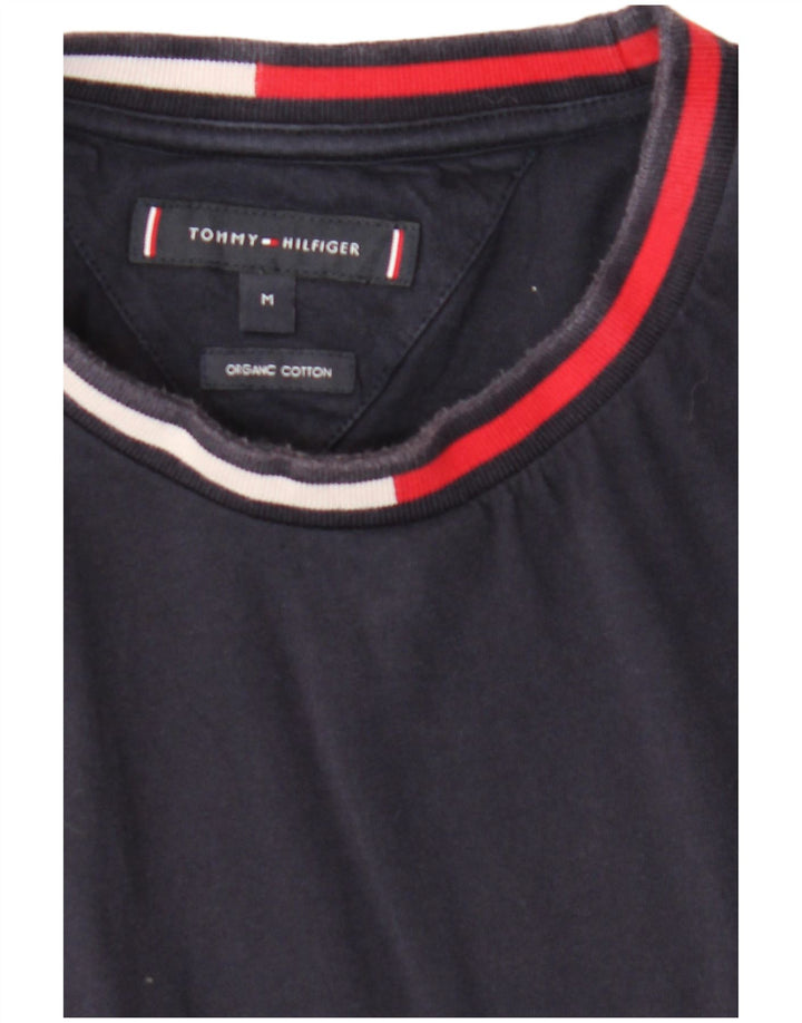TOMMY HILFIGER Camiseta para hombre Top Medium Azul marino Algodón