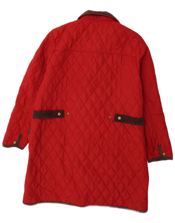 Cotton Traders Abrigo acolchado para mujer UK 40 XL Poliéster rojo