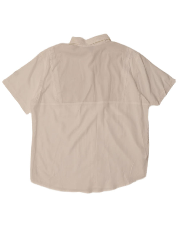 EDDIE BAUER Camisa Manga Corta Hombre XL Blanco Poliéster