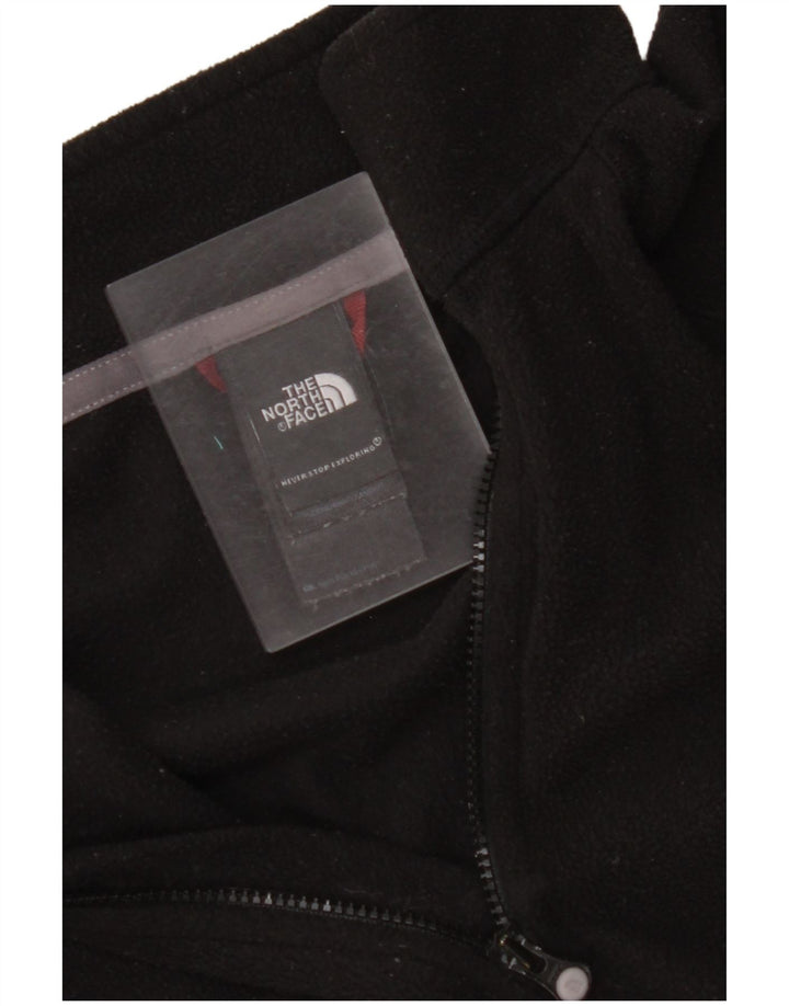 THE NORTH FACE Jersey polar con cuello y cremallera para mujer UK 44 Poliéster negro mediano