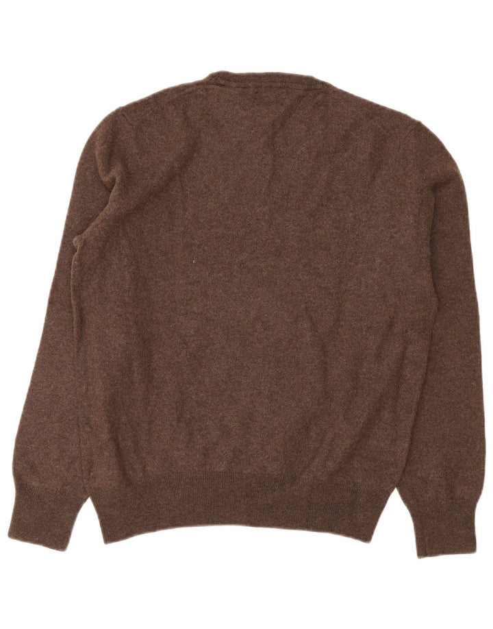 Gutteridge Jersey de cuello redondo para mujer UK 18 XL Lana marrón