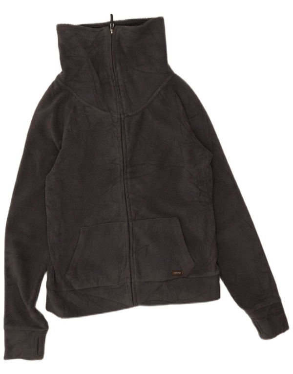 Calvin Klein Chaqueta polar para mujer UK 10 Small Gris Poliéster