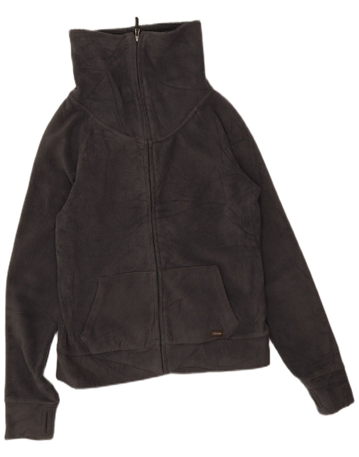 Calvin Klein Chaqueta polar para mujer UK 10 Small Gris Poliéster