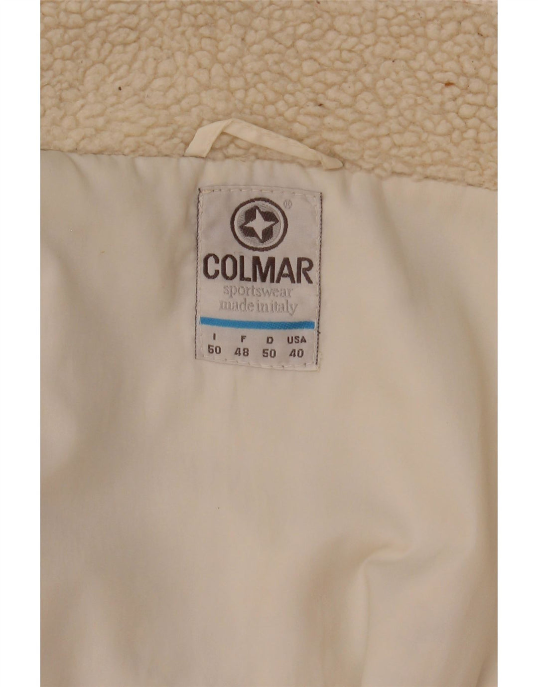 Colmar Hombre Chaqueta De Esquí Extragrande Con Capucha IT 50 Medium Off White Colorblock
