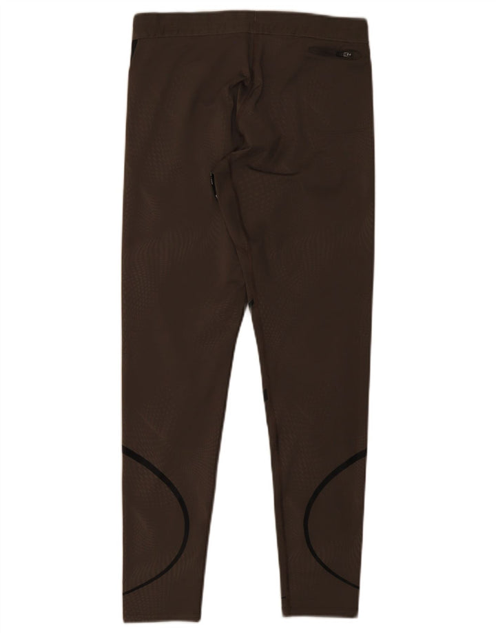 Nike Leggings Dri Fit para mujer UK 12 Poliéster a rayas marrón medio