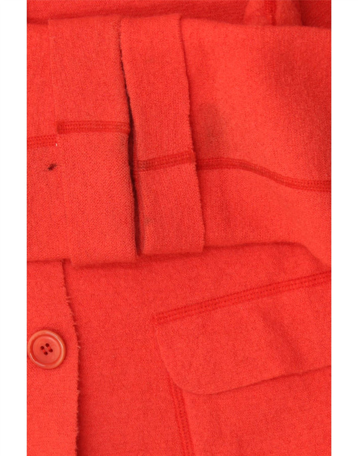 Alberto Aspesi Chaqueta Blazer de 3 Botones para Mujer IT 42 Lana Roja Mediana