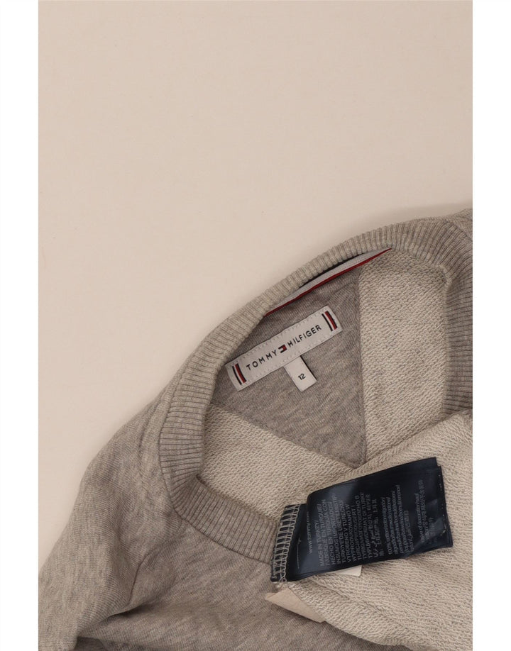 Tommy Hilfiger Sudadera con gráfico para niños 11-12 años Gris Moteado