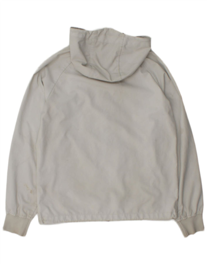 Superdry Chaqueta impermeable con capucha para hombre, talla 36, color gris pequeño
