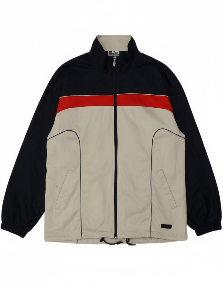 Asics Hombre Chándal Top Chaqueta 2XL Gris Colorblock Poliéster