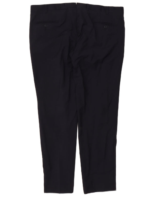Pantalón de traje slim vintage para hombre W40 L30 Azul marino